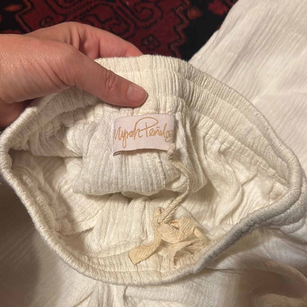 White Textured Pants - Picture 3 of 3